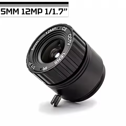 WGWK 12MP 5mm Lens Fixed CS Lens 1/1.7 Inch Aperture For 4K IP CCTV Box HD Camera Surveillance F2.0 
