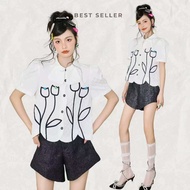 พร้อมส่ง [สินค้าลิขสิทธิ์แท้」IRIS BOUTIQUE IS2381456-IP2381543 secret garden shirt เสื้อผ้าแฟชั่น เส