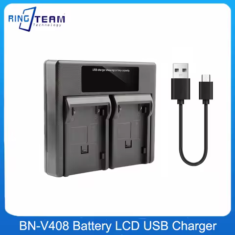BN-V408 Battery LED USB Charger for JVC BN-V408U BN-V416 GR-D230US GR D30 D30E D30U D30US D31EK D31U