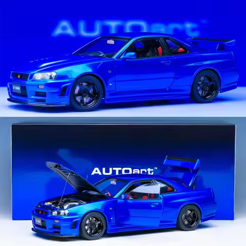 AUTOart 1:18 for Nissan R34 NISMO GT-R Z-TUNE Car model static display birthday gift Sports car mode