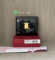 🔥 99 新✨全港最平 ‼️正品任驗 ‼️Ferragamo Vara Bow 經典蝴蝶結短款錢包 黑色漆皮💖👏現貨 正品任驗 #女裝包# 包包 #wallet#Luxury Bags #Ferrag