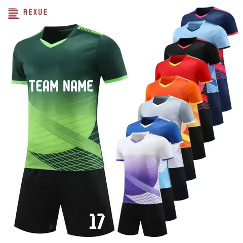 24/25 Soccer Clothes Adult Kids Football Jersey Men Boy Customize Soccer Uniforms Kit Sports Clothes