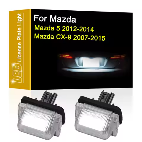 12V LED Number Plate Lamp For Mazda 5 Mazda5 2012 2013 2014 CX-9 CX9 2007-2015 White License Plate L