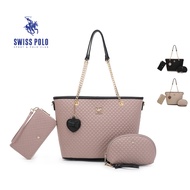 Swiss Polo Ladies 3 In 1 Set Quilted Bag - Multi Color HHP 3876