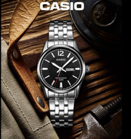 Win Watch shop Casio รุ่น MTP-1335D-1AV  นาฬิกาข้อมือผู้ชาย สายสแตนเลส หน้าปัดสีดำ สุดหรู - มั่นใจ ของแท้ 100% รับประกันสินค้า 1 ปีเต็ม (มีเก็บเงินปลายทาง)