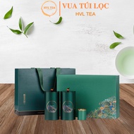 Bộ hộp trà thiếc hoạ tiết phong cảnh cao cấp - HVL TEA