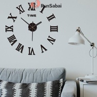RunSabai 3D Luminous Wall Clock Frameless Acrylic DIY Digital Clock Wall Stickers Mute Clock For Liv