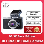 Aigo | 4K Ultra Clear Night Vision 360 Dual Cam Car Dashcam