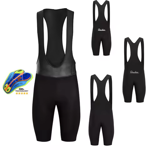 Raudax Classic Black Cycling Bib Shorts Men Sports Mtb Bike Bib Shorts Women's Bicycle Riding Shorts