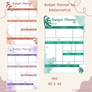 [FP1.0] 20 holes | 20 Holes | 6 Holes | 6 Holes Fill Monthly Budget Planner Binder Size A5 & A6