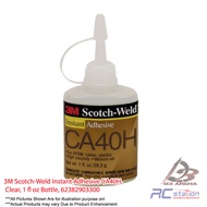 3M Scotch-Weld Instant Adhesive CA40H, Clear, 1 fl oz Bottle, 62382903300