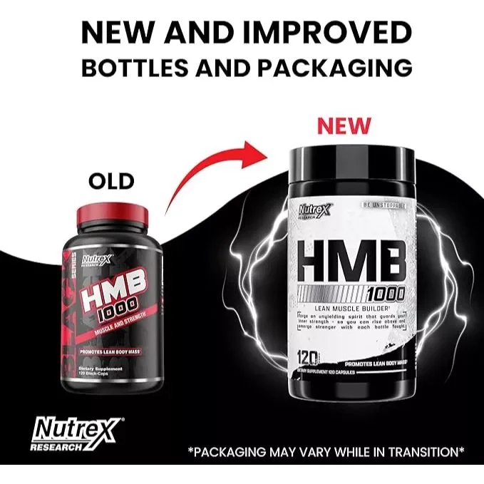 New package Nutrex RESEARCH HMB1000(120csps)เสริมสร้างกล้ามเนื้อ