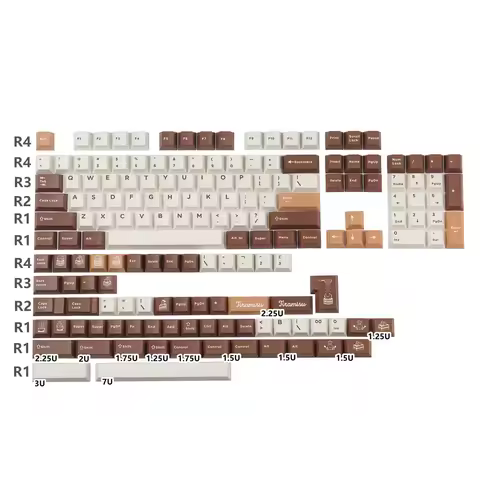 GMK Tiramisu Keycaps Set 164 Keys PBT Keycaps Cherry Profile DYE-SUB Personalized GMK Keycaps For Me