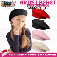 Artist Wool Beret Warm Kids Beret Classic French Beret Hat for Girls School Event Kindergarten Conce