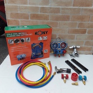 Air Conditioning Gauge With Fair Door Set And 60 Inch Refrigerant Line Use With R22 R32 134A 410 Ref