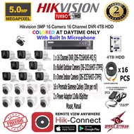 Hikvision 5MP 16 Camera with Audio 16 Channel DVR 4TB HDD CCTV Package