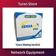 Kensatel Fiber Optic Cable FO FTTH 1 Core 3 Seling 2 Core 4 Core 3 Sling 1000M 1KM Dropcore Outdoor 