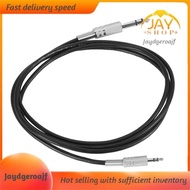 [Jaydgeroajf]4.9ft 3.5mm 1/8 inch Male to 6.35mm 1/4 inch Male TRS Stereo Audio Cable Hot Black