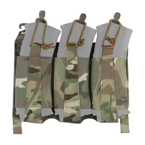 Triple Elastic Magazine Pouch Front Flap AR AK 556 762 223 MAG Bag FCPC Tactical Vest New Plate Carr
