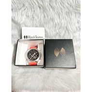 Original Michael Kors Layton Chronograph Orange Silicone Mens Watch