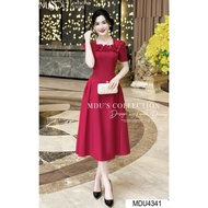 Party Dress MDU4341 Luxurious Red Color with Attractive Flared Shape from MDU K25-D2-1
