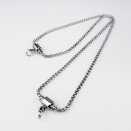 U23 Front-Back Hanging Size 3.5 Mm. 26 Inches necklace Amulet stainless Steel
