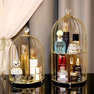 Bathroom shelf, desktop double-layer cosmetic storage box, iron art rack, light luxury dressing tabl