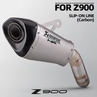 Peredam Ekzos Motosikal Akrapovic Z900 Untuk Kawasaki Z900 2017-2025 Slip-On Dengan DB K 5MPN HT1W
