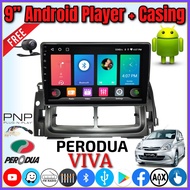 Perodua Viva (2GB/4GB Ram+32GB/64GB Rom) 9" Android 2-DIN Car Player IPS Screen with Casing Plug and