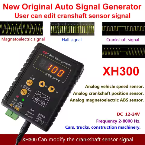 New XH300 Auto Signal Generator Vehicle Hall Sensor Crankshaft Position Sensor Simulator 2Hz to 8KHz