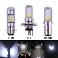 1PC Motorcycle Headlight P15D BA20D H4 LED H6 LED Moto Bulbs For MotorBike Scooter ATV COB HeadLamp 