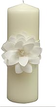 Ivy Lane Design Wedding Accessories United 3 by 9-Inch Pillar Candle, Water Lily, Ivory