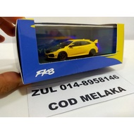 Diecast Honda Civic Fk8 Yellow Spoon with Carbon Hood YM Model