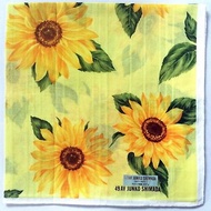 49 AV Junko Shimada Vintage Handkerchief Sunflowers 18 x 18 inches