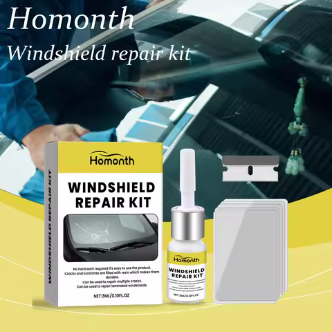 Homonth Windshield Repair Kit Quickly Remove Cracked Glass Enhance Windshield Strength Improve Safet