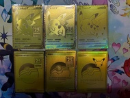 Pokémon - 25 週年紀念 金卡比卡超（中日美版）入簿品 自出