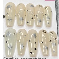 Gel Nails Y2k Pattern Milk White