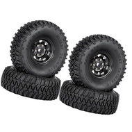 4PCS 1.55 Metal Beadlock Wheel Rims Tires Set2