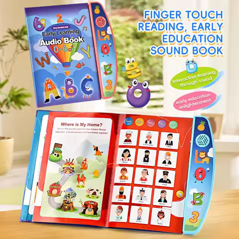 Kids Electronic Audio Books Alphabet Abc Words Drum Sounds Animals Cognitive Books Interactive Pre-S