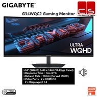 GIGABYTE G34WQC2 Gaming Monitor 200Hz,1ms GTG(3440 x 1440)(WQHD) VA 1500R HDR400