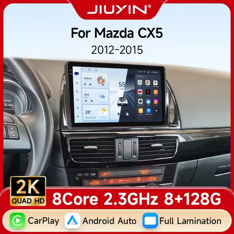 For Mazda CX5 CX-5 2012-2015 Android 15 Car Radio 2K Stereo GPS AI Voice Viedo Player Qualcomm DSP 4