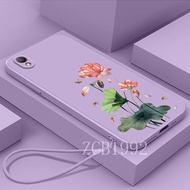 Casing OPPO A37 A37F NEO 9 phone case TPU dragonfly lotus shock-absorbing soft shell with anti drop 