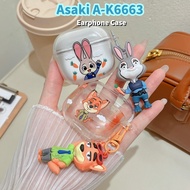 【rising star】For Asaki A-K6663 Case Casing Soft Silicone Earphone Case DIY Fresh Cartoon