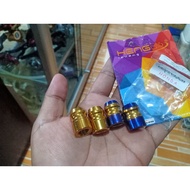 HONDA GOLD BLUE HENG THAILAND MONEL MIRROR NUT HONDA GOLD BLUE MIRROR NUT