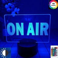 On Air Recording Studio LED Night Light 7/16 Colors Changing reminder sign Lighting for Home Party S