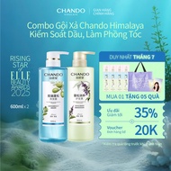 Combo gội xả kiểm soát dầu CHANDO Himalaya làm phồng chân tóc 600mL x 2pcs