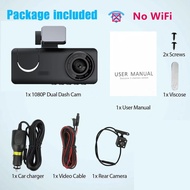 Saini 1080P Dash Cam For Cars, 3-Channel Front, Rear, And Cabin, Full High Definition Recording Camera, 140-Degree Wide Angle, Loop Recording, Motion Detection