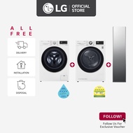 [Pre-Order] LG FV1410S3WA 10kgKG, Front Load Washer + TD-H10VWD 10KG, Dual Inverter Heat Pump dryer + S3MFC Styler