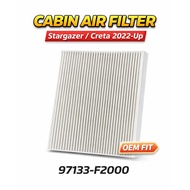 Cabin Air Filter for Stargazer / Creta 2022-Up OEM Fit 97133-F2000