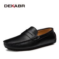 DEKABR Big Size 38 49 Men Loafers Real Leather Shoes Fashion Men Boat Shoes Brand Men Casual Leather Shoes Male Flat Shoes